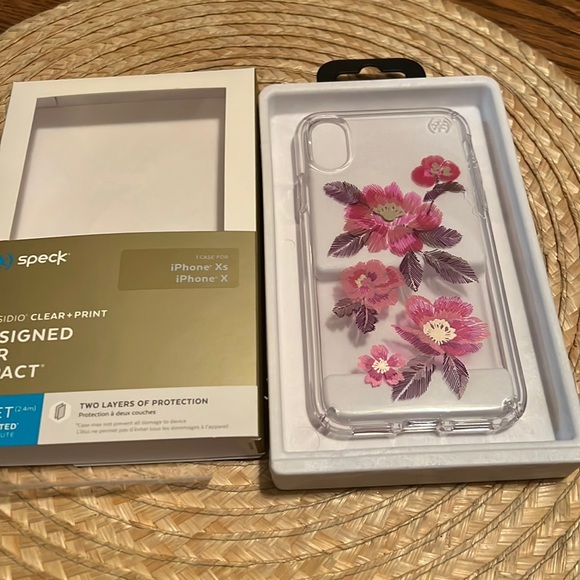 Speck Floral Clear Phone Case Cover iPhone Xs/X - Picture 2 of 7